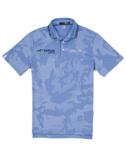 *Limited Edition* Ralph Lauren RLX Mesh Camo Jacquard Fall Blue Mens Golf Polo